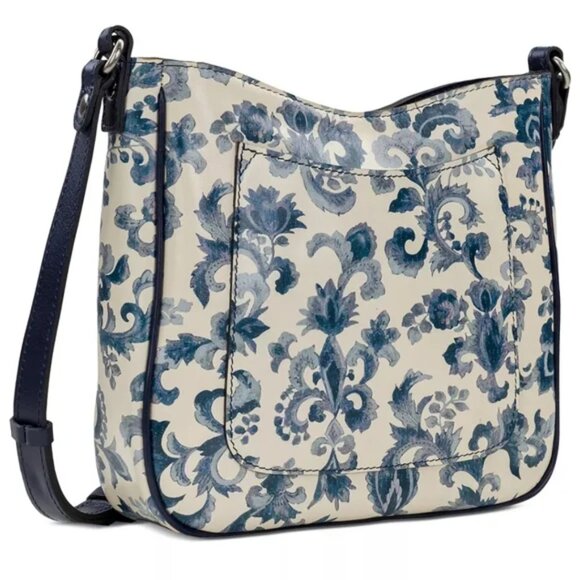 Patricia Nash Emeline Crossbody Purse in Blue Floral - Picture 2 of 12